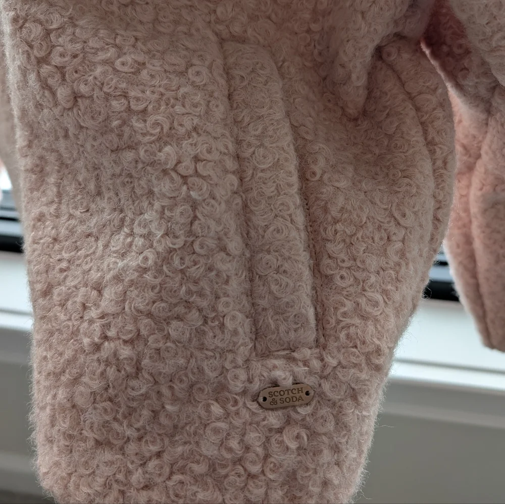 NWT Scotch & Soda Soft Pink Fleece Jacket/Sweater Pullover - Picture 5 of 7